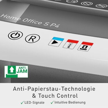 Шредер Leitz IQ Home Aktenvernichter: безпечний, тихий та компактний для дому та офісу, P4, 8 листів, білий