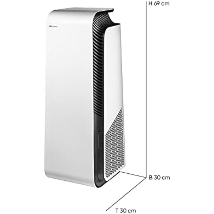 Повітряочисник Blueair HealthProtect 7470i для дому: 91 м², технологія GermShield, проти алергенів, вірусів, бактерій та пилу, білий
