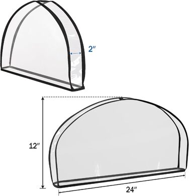 Чохол для пилососа Syeeiex 15x, прозорий 60x30x5см для костюмів, суконь, пальто, сорочок