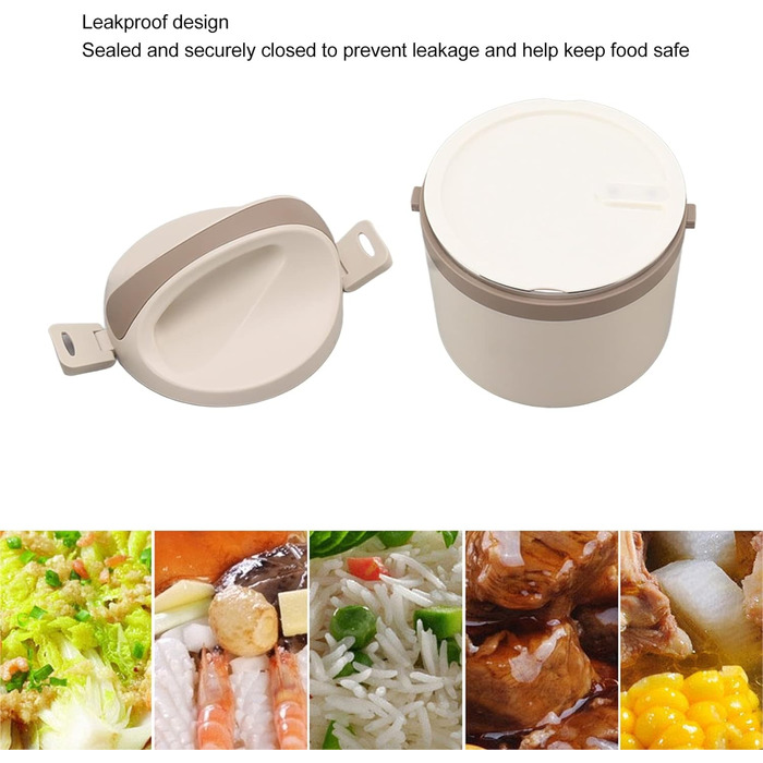 Термоконтейнери для їжі для дітей та дорослих, суп-термос для обіду, 1 упаковка, ізольований (бежевий)