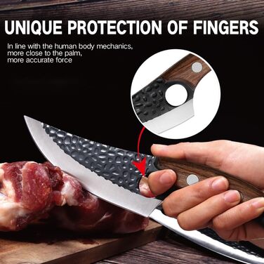 Набір кухонних ножів 2 шт. ручної роботи з піхвою - професійні шеф-ножі для дому, японська гострота