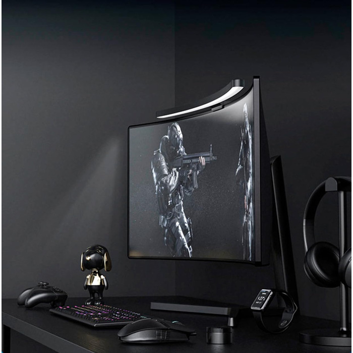 LED-лампа для монітора Meichoon з вигнутим екраном, 3 режими, регулювання яскравості, сенсорне керування, захист очей, LE13 A