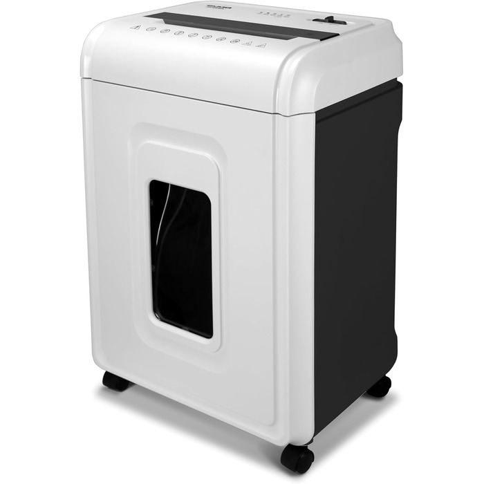 Шредер для паперу P5, 16 листів, для конфіденційних документів, з безшумною роботою, зріз у вигляді хреста, 2x12 мм, сумісний з GDPR
