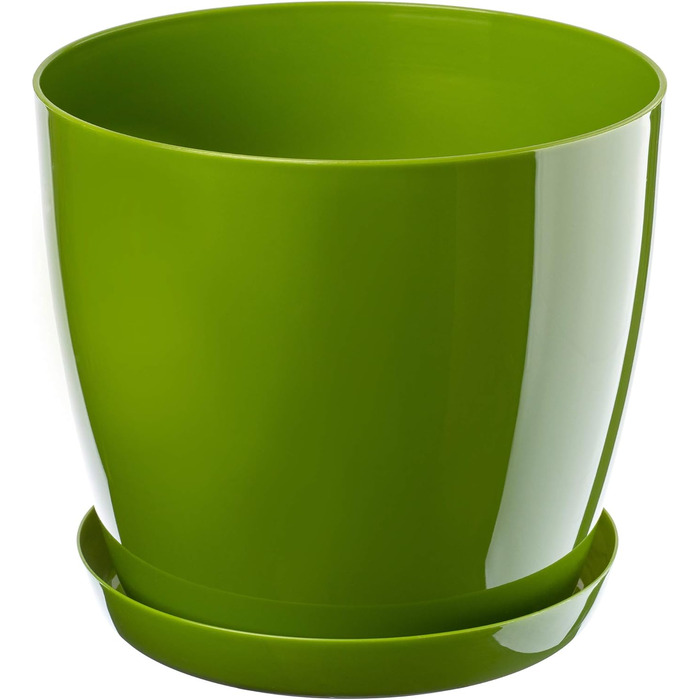 Набір горщиків для квітів KADAX (3 шт.) – зелений, 20/23 см | Пластикові горщики для дому, підвіконня, кімнатні рослини та трави