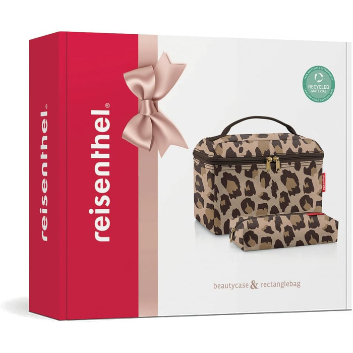 Набір Reisenthel Beautycase: косметичка та прямокутна сумочка для свят, 17 x 18 x 17 см + 21 x 8 x 4 см, Leo Macchiato