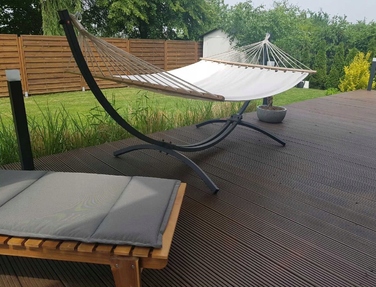 Гамак на стійці ZIDER, багатоколірний, навантаження до 300 кг, 364 x 160 см