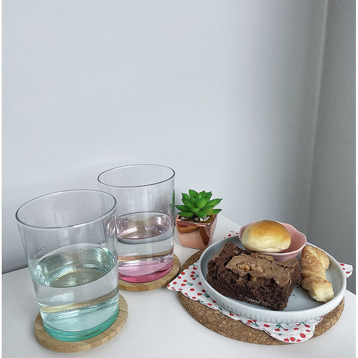Набір Unishop з 6 склянками для води, пастельні, різнокольорові, можна мити в посудомийній машині (03)