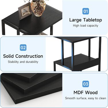 Підставка для принтера CAIYUN з колесами, 3 рівня, чорна, 30x44x65 см