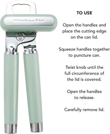 KitchenAid Gourmet Двофункціональний відкривач банок та пляшок, 21.6 см, Pistazie