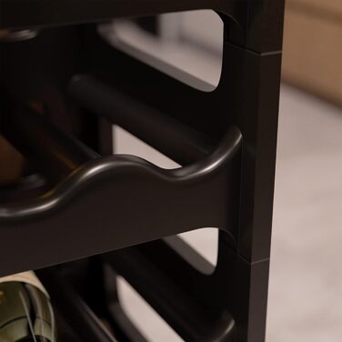 Стеллаж для вина ARTECSIS на 24 пляшки, пластиковий, для ресторанів, модульний, чорний