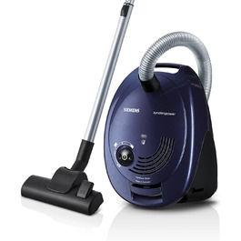 Пилгопоглинач Siemens synchropower VS06A111: мішок, для твердих підлог та килимів, гігієнічний фільтр, сильна тяга, 600 Вт, блакитний