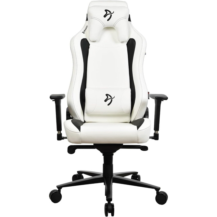 Крісло ігрове Arozzi Torretta Premium SoftFabric™ з підголівником та поперековою підтримкою, регульовані підлокітники, висока спинка, механізм гойдання, для дому та офісу (Біле)