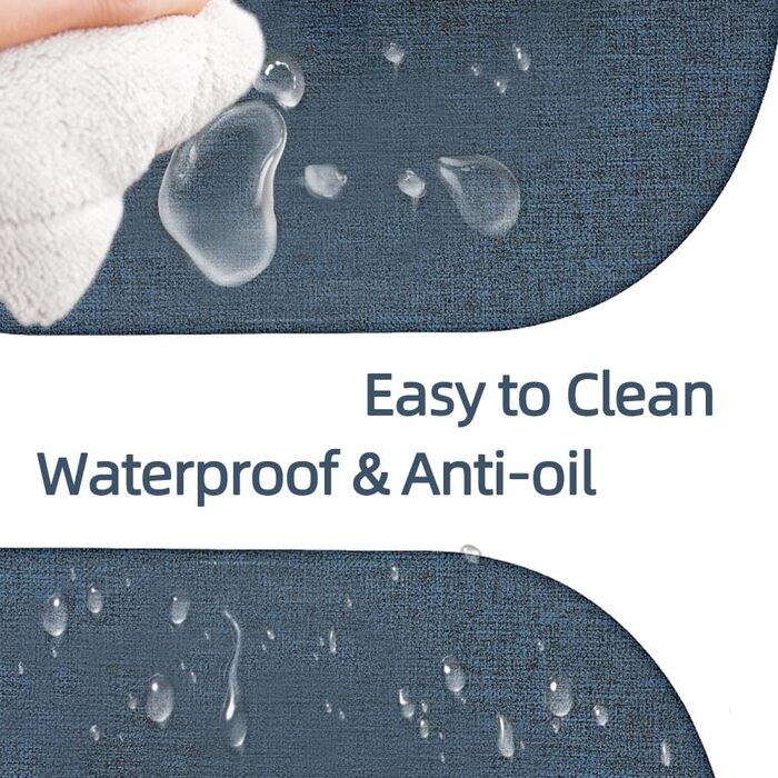 Набори серветок на стіл овальної форми, 6 шт., штучна шкіра, термостійкі та водонепроникні (зелені)