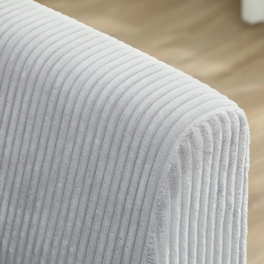 Диван на 3 особи, кутовий диван з підлокітниками, м'який диван з декоративною шнурівкою для вітальні, світло-сірий