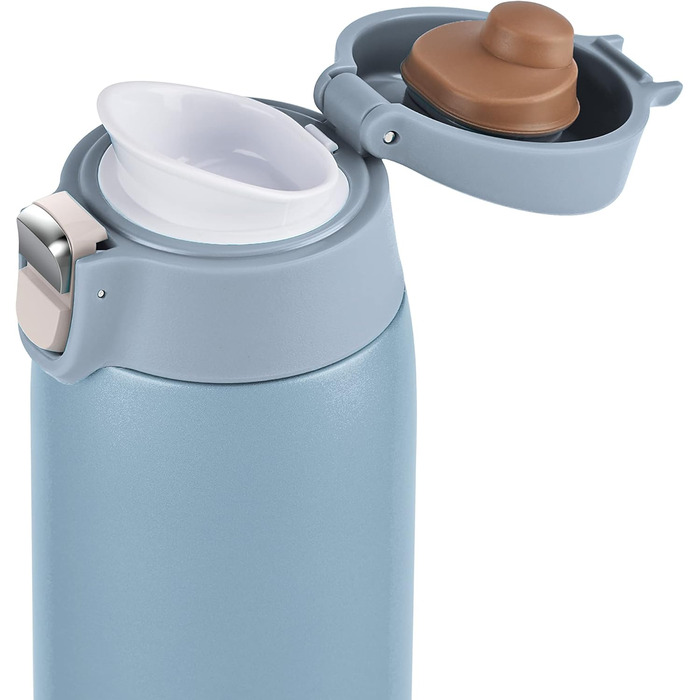 Термокружка Emsa N21518 Travel Mug Light | 0.4 л, нержавіюча сталь, 8 год гаряче/16 год холодне, BPA Free, блакитний колір
