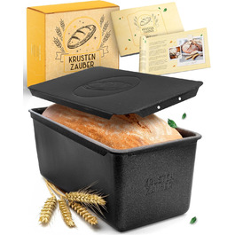 Форма для випікання хліба з кришкою та кошиком для підйому тіста - Robuste 28см, чавун. Ідеальна для випікання хліба, тостів, кексів. Чавунний горщик для випікання хліба, форма для хліба, аксесуари для випікання.