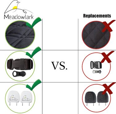 Ковдра для собак Meadowlark на заднє сидіння автомобіля, водовідштовхувальна, стійка до подряпин (XL, чорна)