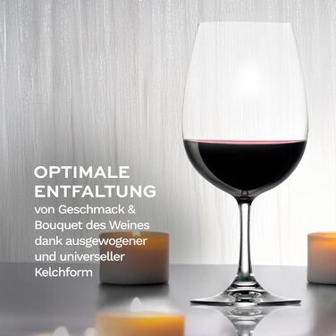 Бокали для білого вина Stölzle Lausitz Weinland 6 шт, 290 мл, кришталь, Німеччина - для легких вин та червоних вин