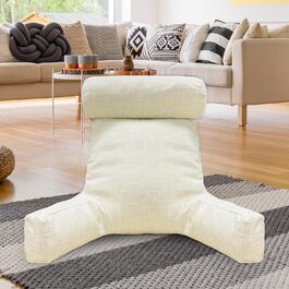 Ортопедична подушка для сну HONEHO з валиками для підтримки шиї, бежева