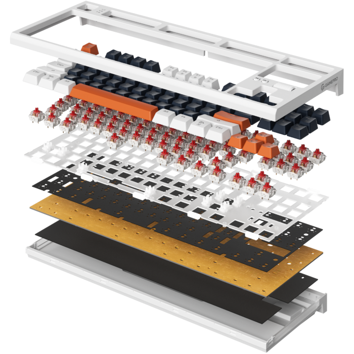 Дротова механічна клавіатура GamePro MK180W (Red) з Hot-Swap RGB White