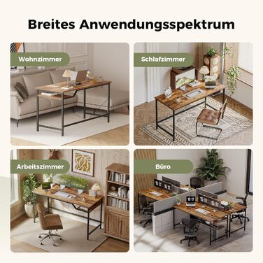 Комп'ютерний стіл Mericonia 120 см, ігровий стіл для невеликих приміщень, білий стіл для дому та офісу, стіл для студентів