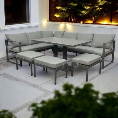 Комплект садових меблів sOTEGRANDE з металу, сірий, 5 предметів, MTG Trade Group