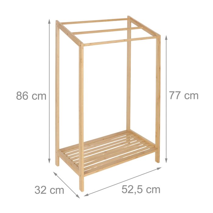 Підставка для рушників Relaxdays, бамбук, 3 перекладини