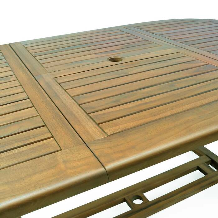 Садовий стіл Vanamo eucalyptus wood 150-200x100x74см сертифікований FSC®