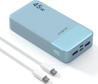 Швидка зарядка 45 Вт, сумісний з Switch, MacBook, iPhone, Blue, 2621 Power Bank 20000mAh