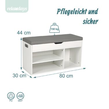 Сховище для взуття Relaxdays з місцем для зберігання