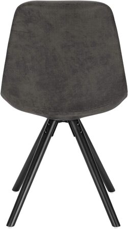 Стільці для їдальні WOLTU, кухонні стільці, скандинавський дизайн, стільці для туалетного столика, крісла для відпочинку, м'які стільці, ретро дизайн, сіре забарвлення, комплект з 2 шт.