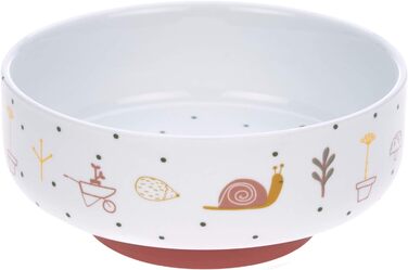 Набір дитячого посуду LÄSSIG Garden Explorer: тарілка, миска, чашка з силіконовим кільцем (червоний)