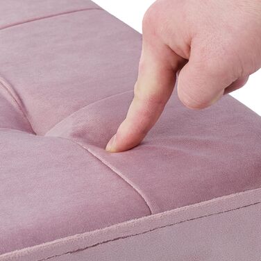 Relaxdays Rosa - Пуф з оксамиту