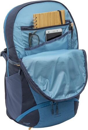 Туристичний рюкзак Vaude Wizard 304, водовідштовхувальний рюкзак для жінок та чоловіків, зручний трекінговий рюкзак з продуманою системою перенесення та практичним розташуванням відділень 30 літрів Kingfisher