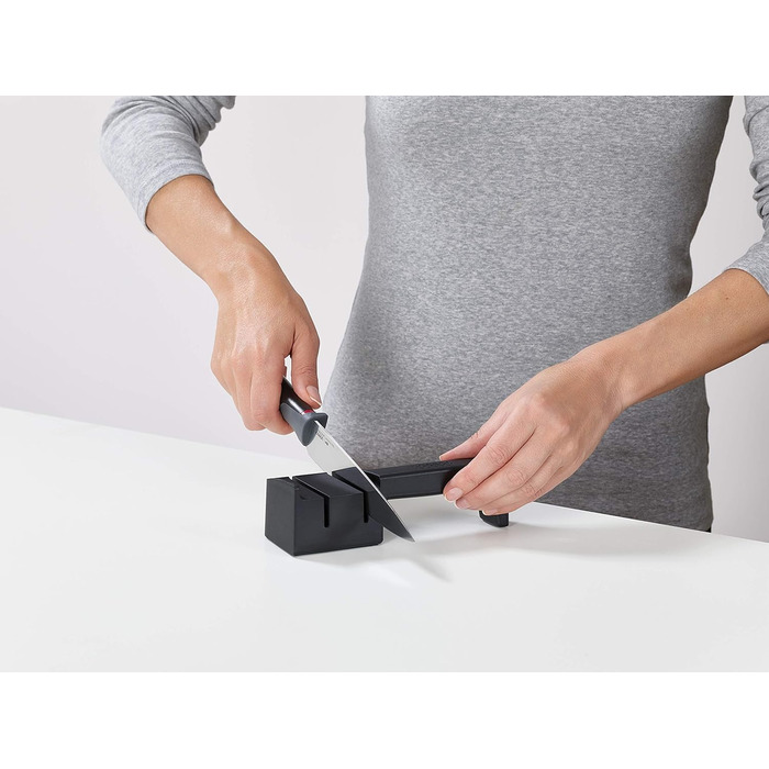 Набір ножів Joseph Joseph Elevate SlimBlock 5 шт. з точилкою - Чорний пластик