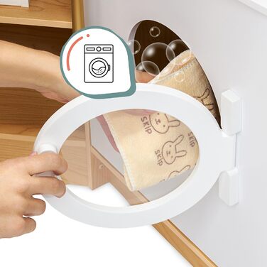 Дерев'яна кухня Мамабрум XXXL з LED-підсвічуванням та диспенсером для кубиків льоду - дитяча кухня з аксесуарами (мікрохвильова піч, посуд, столові прибори) для дітей 3+