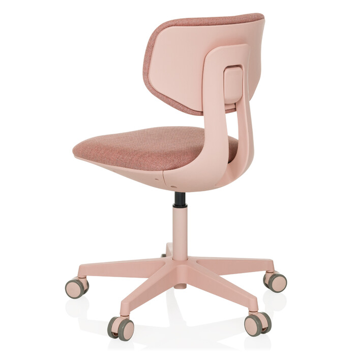 Дитячий офісний стілець KID COLORE з тканиною рожевого кольору hjh OFFICE