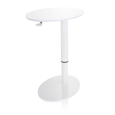 Столик приставний STAND III, овальний, білий, 65 x 50 см, hjh OFFICE