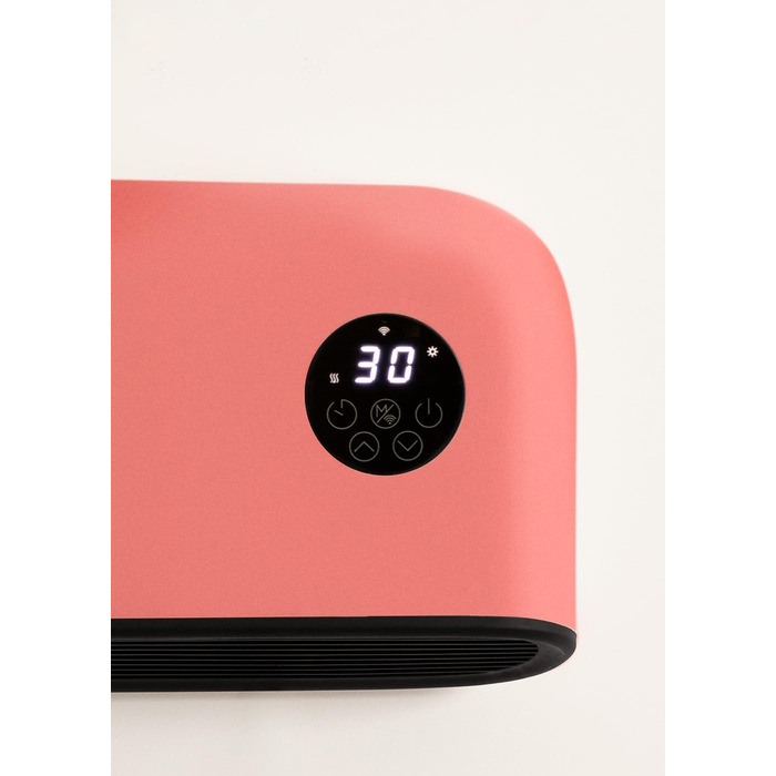 Електрична тепла стіна/підлога з Wi-Fi, салатовий колір, керування через додаток, до 20 м², датчик відкриття, захист від перекидання, 3 режими, LCD-дисплей, 2000W (Терракота)