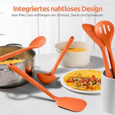 Набір кухонних аксесуарів U-Taste з силікону (5 шт.), стійкий до 315°C, BPA-free, для приготування, перемішування, обсмажування