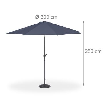 Relaxdays Парасолька від сонця, діаметр 300 см