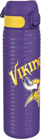 Герметична пляшка для води Ion8, нержавіюча сталь, 600 мл (20 унцій), NFL (Vikings, OneTouch 2.0)