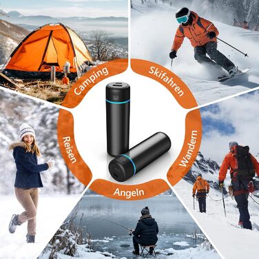 Електричні грілки для рук EXTSUD 2 шт. 5000mAh, USB Powerbank, 3 режими нагріву, для кемпінгу, гольфу, подарунок