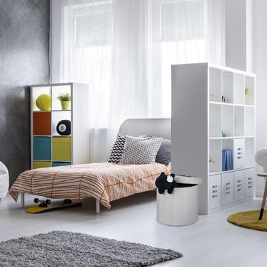 Relaxdays Пуф з місцем для зберігання, великий, круглий