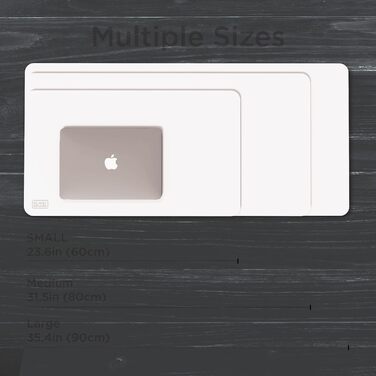 Килимок для столу Black+Decker зі штучної шкіри для клавіатури та миші, захисний підкладник для геймінгу та домашнього офісу (Білий/Сад, 40x81 см)