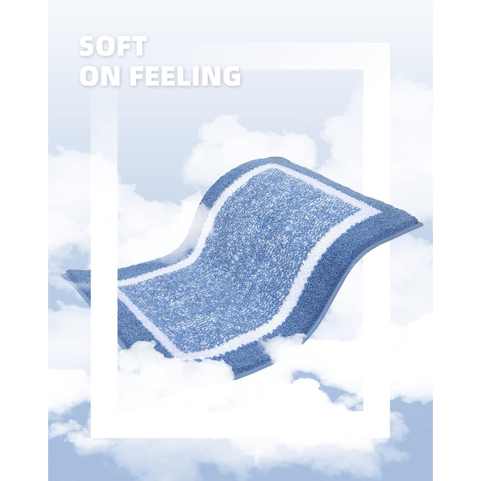 Килимок для ванної кімнати COLOR&GEOMETRY 60x110 см, неслизький, швидковисихаючий, для ванної, душу, пральні