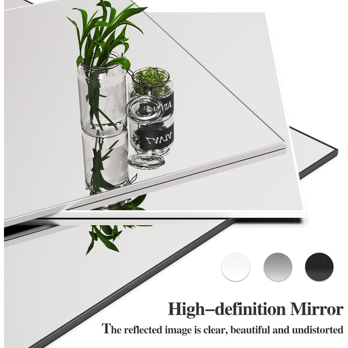 Дзеркало для ванної кімнати WONSTART 81,3 x 61 см біле з алюмінієвою рамою, для встановлення над умивальником, сучасний дизайн, підходить для спальні та передпокою