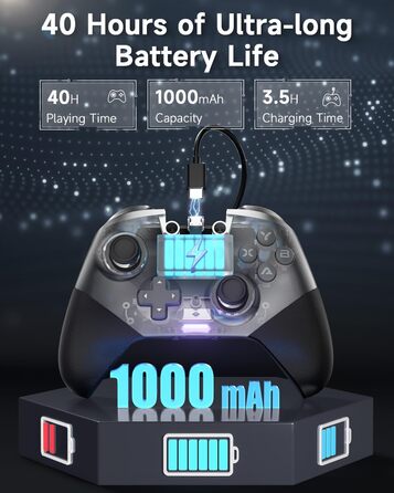 Контролер EasySMX X10 для ПК з датчиками Hall, Bluetooth, механічні кнопки, без дрифту, сумісний з PC/Switch/Steam (сірий/срібний)