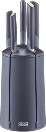 Набір ножів Joseph Joseph Elevate, 5 штук, поворотний, з японської сталі, чорний, багатобарвний