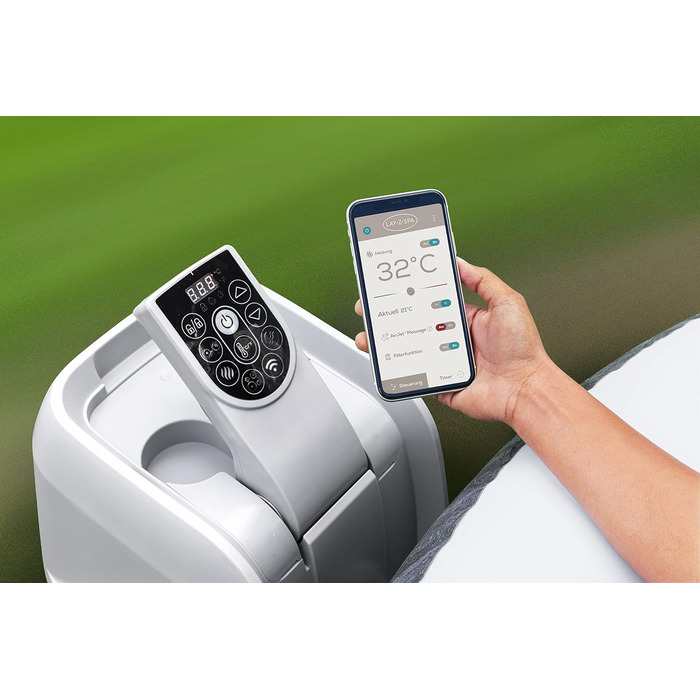 Надувний whirlpool-басейн Bestway LAY-Z-SPA XXL з WLAN, овальний, 270 x 180 x 71 см, багатоколірний